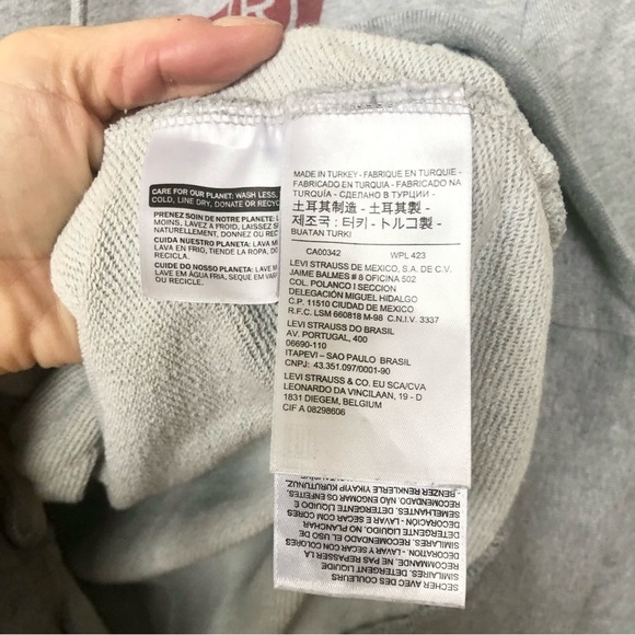 Levi’s gray hooded sweatshirt women’s size small - Picture 5 of 6